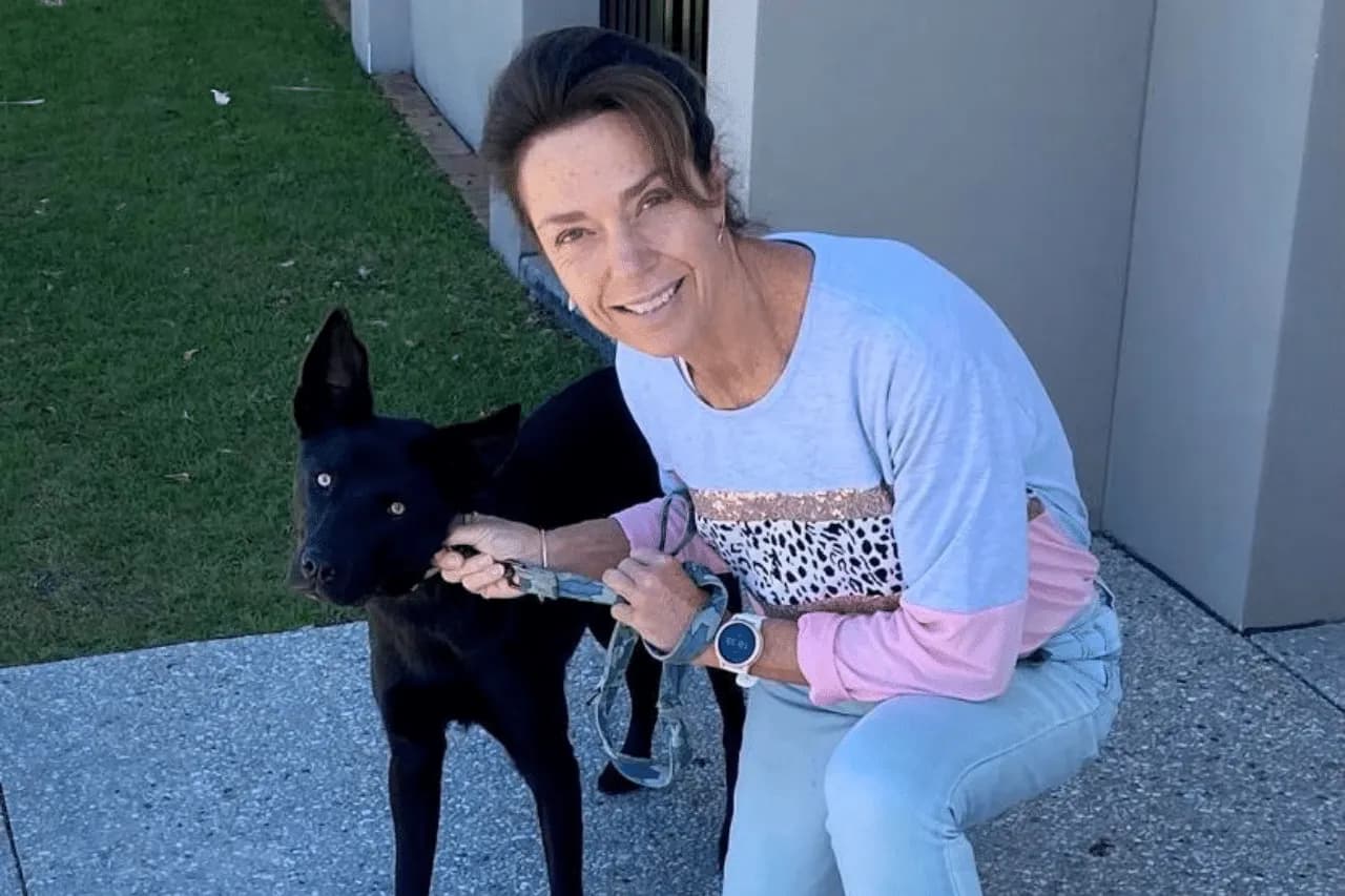 Dana Eden with a dog